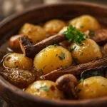 Guiso de patatas con níscalos, el sabor terroso que reconcilia con la tierra