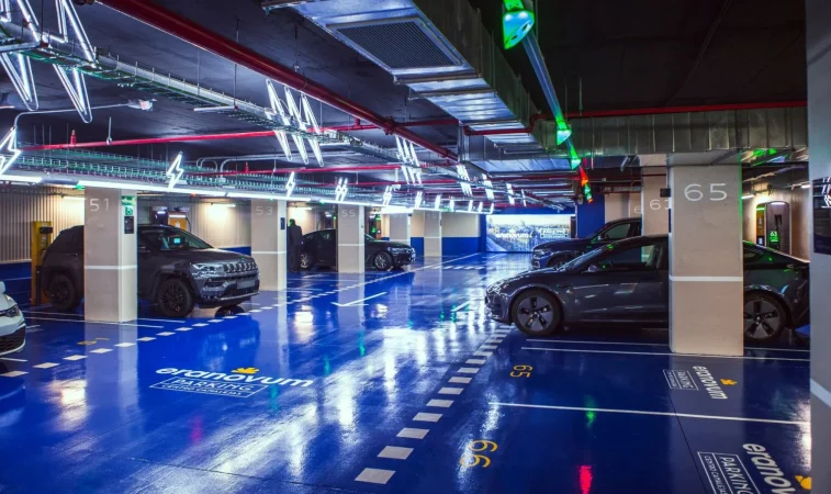 Estación de recarga eléctricas.