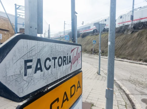Un cartel indica la sede de Talgo, a 9 de febrero de 2025, en Madrid (España). Fuente: Agencias