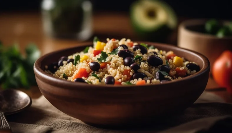 ensalada vegetariana fresca con quinoa tomate y hierbas generada por ia Merca2.es