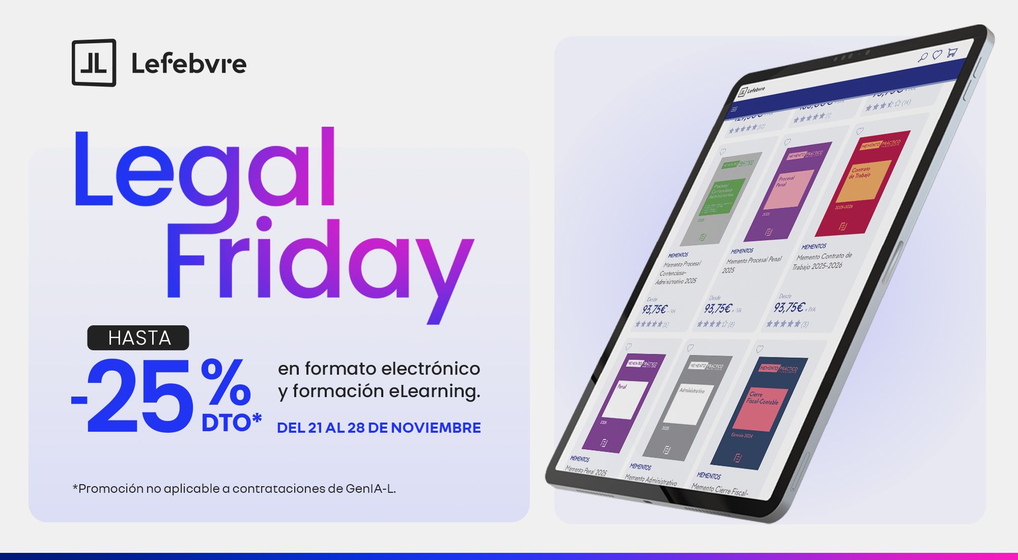 Lefebvre lanza una nueva edición del Legal Friday con descuentos hasta del 25 % para profesionales jurídicos 1 Merca2.es legal friday Merca2.es
