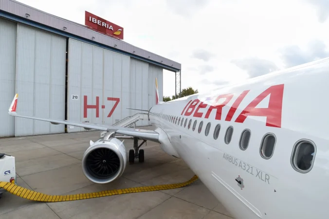 Avión de Iberia en Barajas. Fuente: Agencias