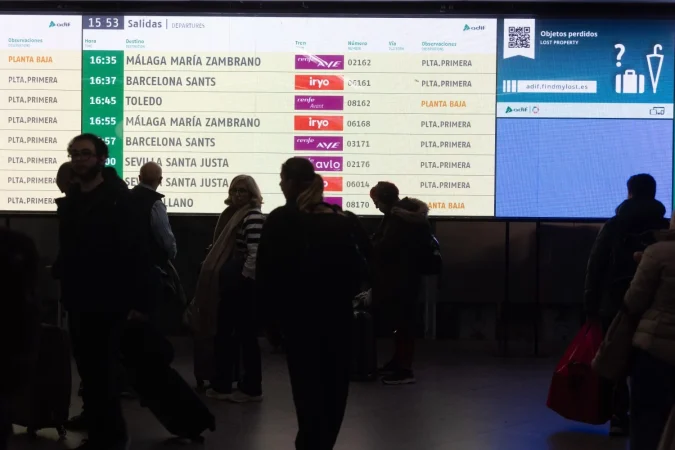 Horarios de Renfe y la competencia en Atocha. Fuente: Agencias