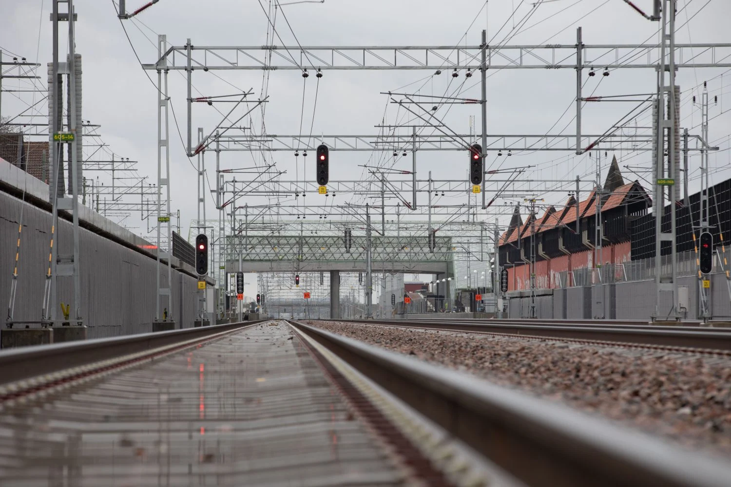 Vías de tren de Lund Arlöv. Fuente: OHLA