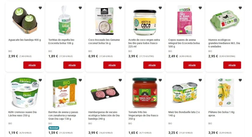 Los supermercados se vuelcan en lo ‘eco’, pero el precio manda: así compiten Dia, Carrefour y Alcampo 3 Merca2.es Productos Bio Dia