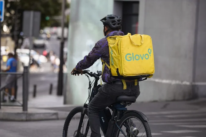 Repartidor de Glovo en Madrid. Fuente: Agencias