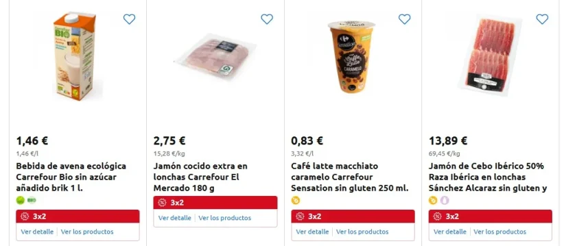 Carrefour promociones 3X2 Merca2.es