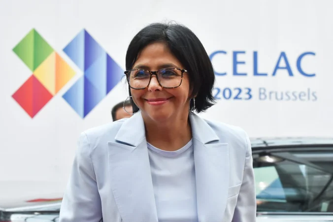 Delcy Rodríguez en Bruselas en 2023. Wikimedia Commons