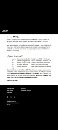 El aviso de los nuevos viajes de Uber a Malaga Merca2.es