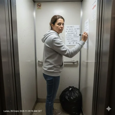 Notas, reproches y tensión: así empieza la guerra vecinal en el ascensor 1 Merca2.es basura