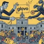 Imagen generada por IA sobre elecciones de Glovo. IA