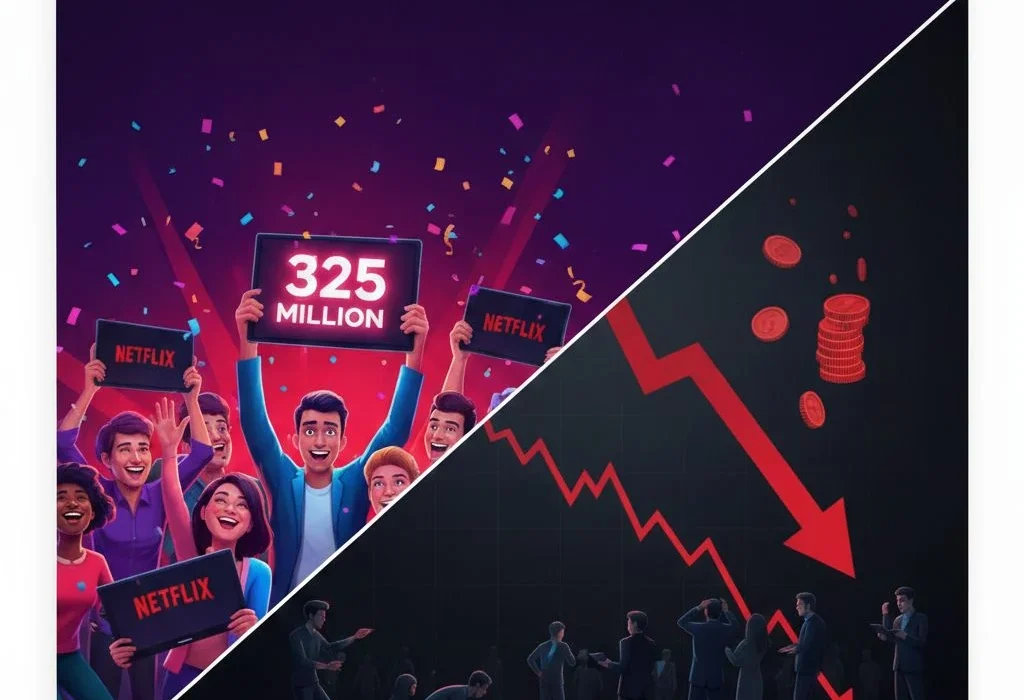Netflix celebra un hito histórico de suscriptores, pero el mercado le da la espalda