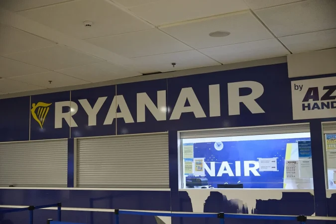 Puestos de la compañía Ryanair en el Aeropuerto Adolfo Suárez Madrid-Barajas, a 23 de agosto de 2025. Fuente: Agencias