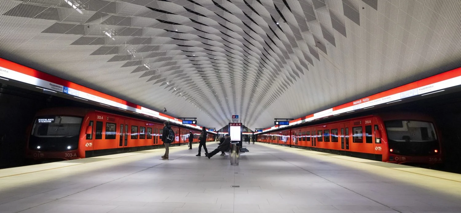 Trenes de CAF en el metro de Helisinki. Cortesía de la empresa Trenes de CAF en el metro de Helisinki. Cortesía de la empresa