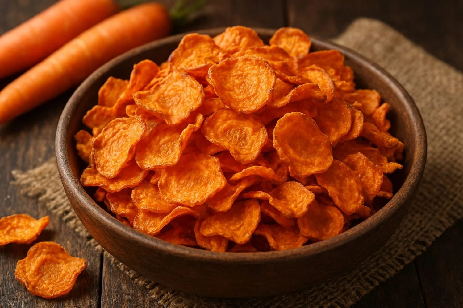 Olvídate de gastar en snacks caros: chips de zanahoria al horno por menos de 0,50 €