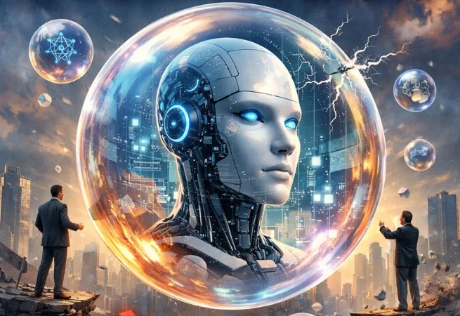 No es posible llegar a una conclusión definitiva sobre si existe una burbuja en la Inteligencia Artificial. Imagen: Merca2