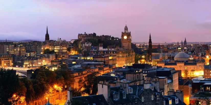 edinburgh city view panorama night uk Merca2.es