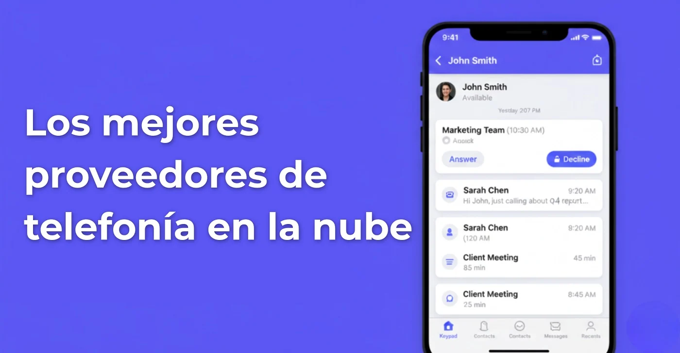 Los 5 mejores proveedores de telefonía en la nube para empresas en 2026