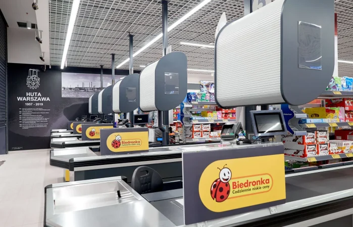 Jerónimo Martins pisa el acelerador con más de 350 nuevas tiendas en 2026 pese a un entorno incierto 2 Merca2.es Cajas supermercado Biedronka