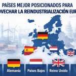 España, Alemania, Países Bajos, Reino Unido y Francia, países mejor posicionados para aprovechar la reindustrialización europea 2 Merca2 España, Alemania, Países Bajos, Reino Unido y Francia son los países mejor posicionados para aprovechar la ola de reindustrialización europea, según Aberdeen Investments.