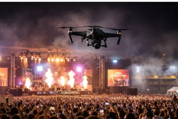 Miles de personas debajo… y un dron haciendo esto: el caso que lo ha cambiado todo 3 Merca2.es Miles de personas debajo1 Merca2.es