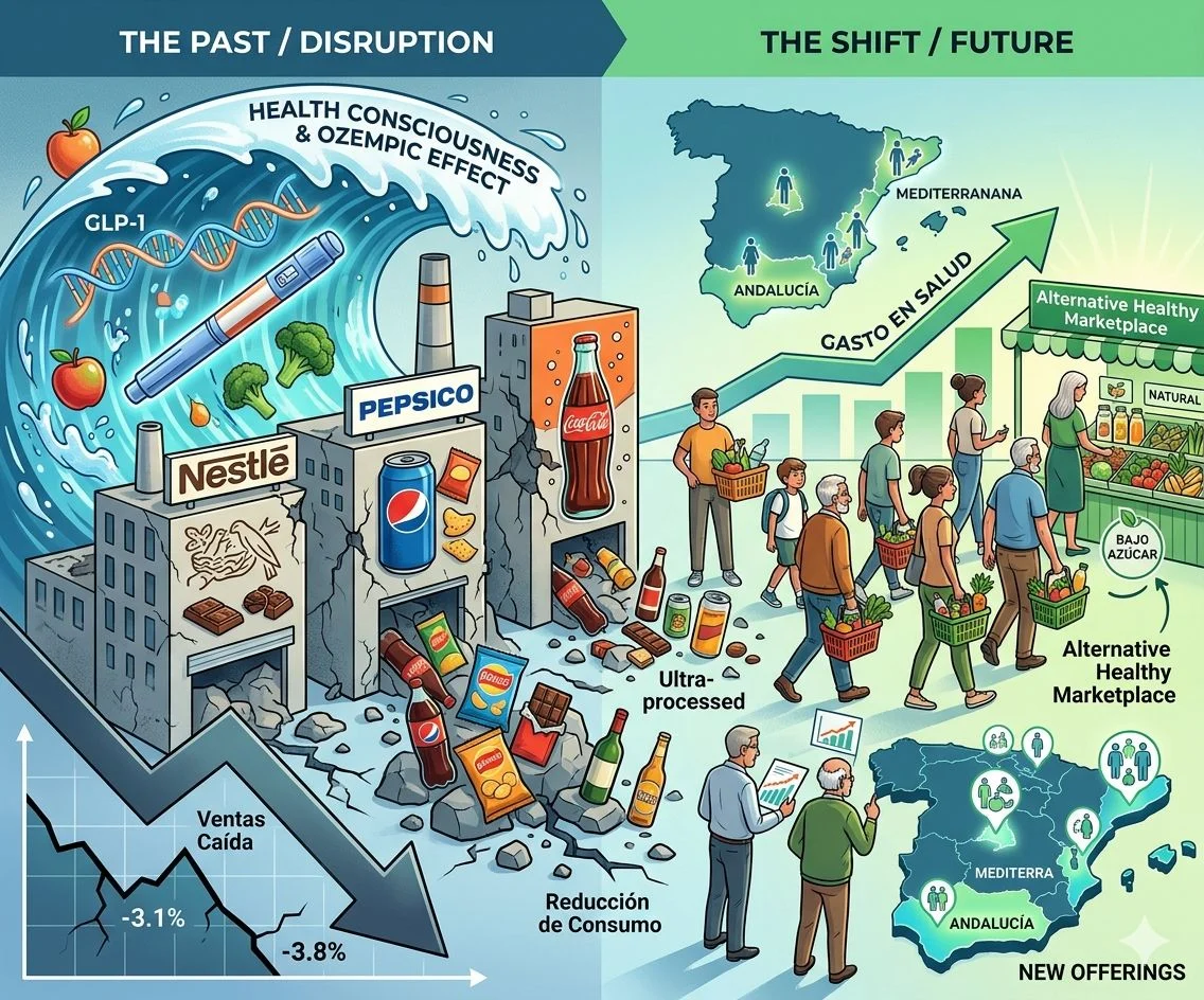 Nestlé_PepsiCo_Coca-Cola La consciencia por la salud y Ozempic hunden las ventas de Nestlé, PepsiCo y Coca-Cola