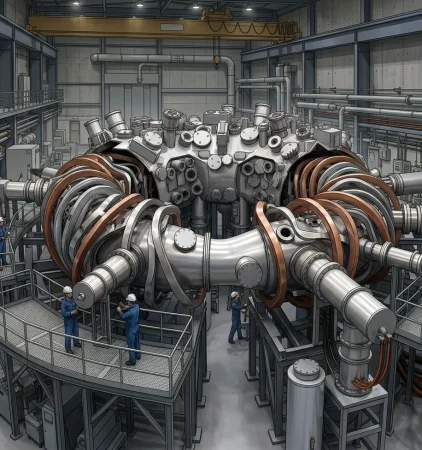 ¿Qué es la fusión nuclear y por qué está cada vez más cerca de ser una realidad? 2 Merca2.es stellarator Fuente Merca2 Merca2.es