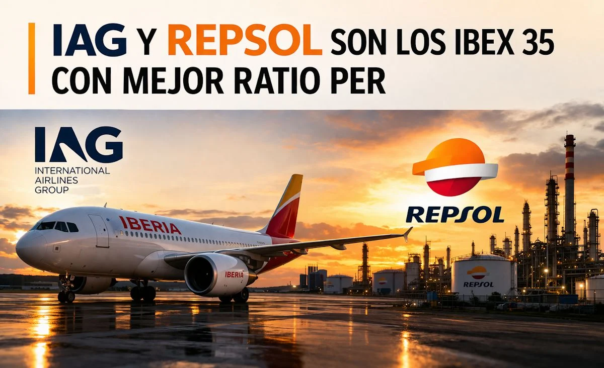 La aerolínea IAG y la petrolera Repsol son hoy los Ibex 35 con mejor ratio PER La aerolínea IAG y la petrolera Repsol son hoy los Ibex 35 con mejor ratio PER