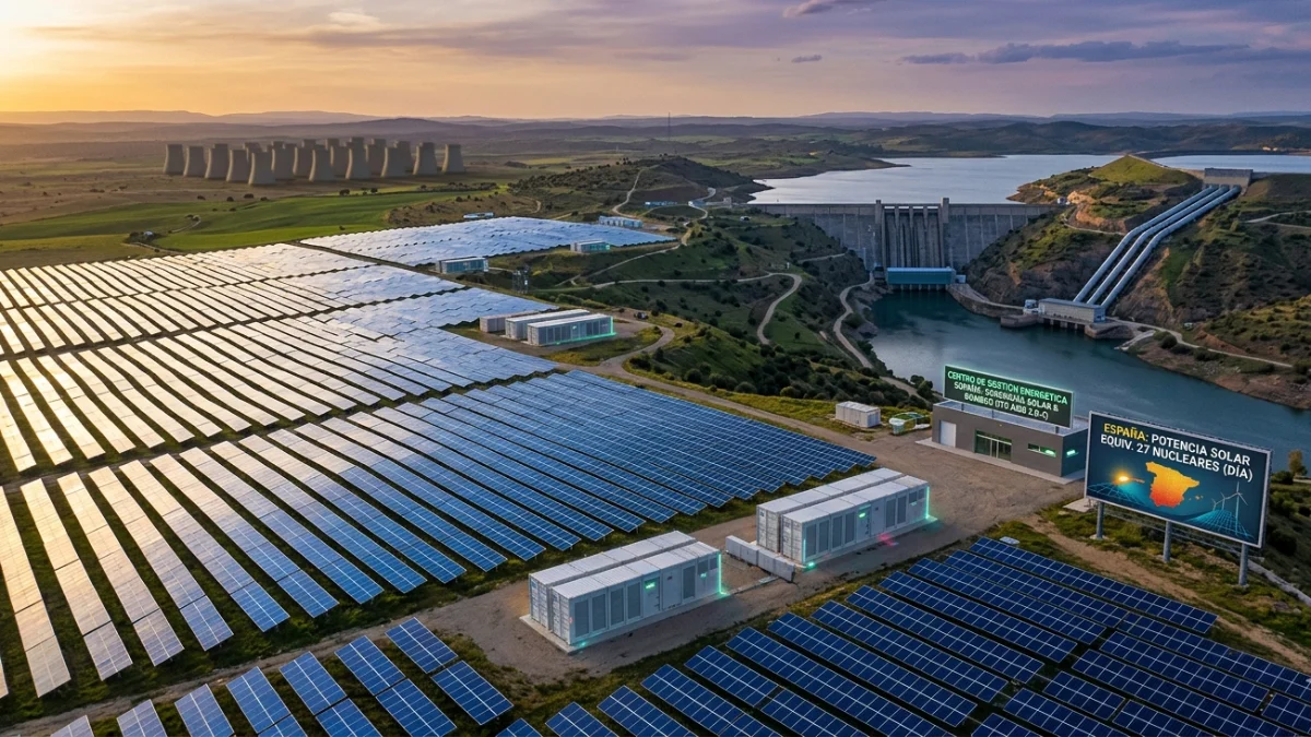 España, la ‘pila’ de Europa: La energía solar ya genera como 27 centrales nucleares