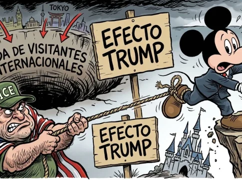 Crisis parques de Disney. Imagen diseñada con IA Crisis parques de Disney. Imagen diseñada con IA