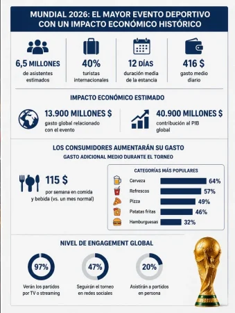 El Mundial 2026 desata una ola de consumo global y abre oportunidades millonarias en varios sectores 1 Merca2 El Mundial de futbol de la FIFA 2026 sera el mayor de la historia Merca2