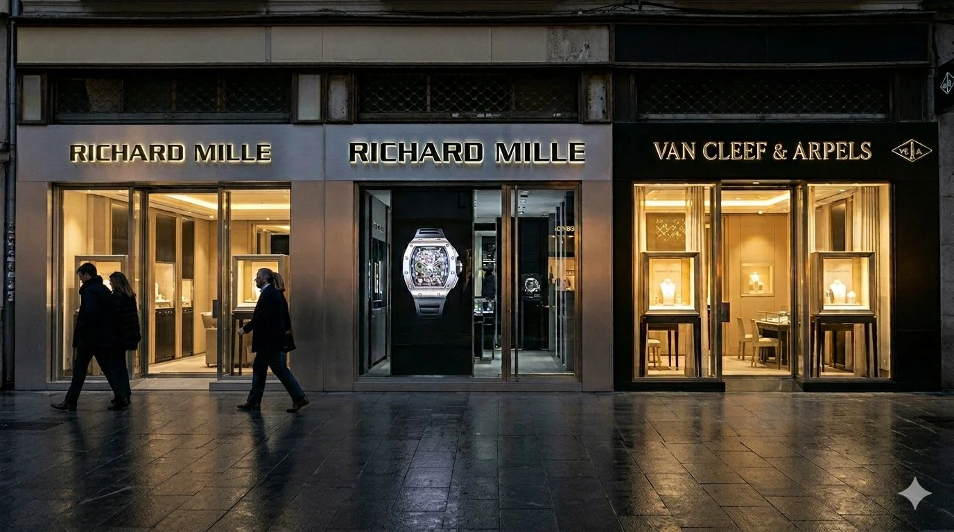 Van Cleef y Richard Mille brillan en las calles prime mientras España pierde comercios Van Cleef y Richard Mille brillan en las calles prime mientras España pierde comercios