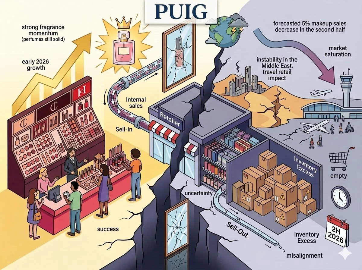 Puig acelera en perfumes, pero el maquillaje empieza a mostrar grietas difíciles de ocultar