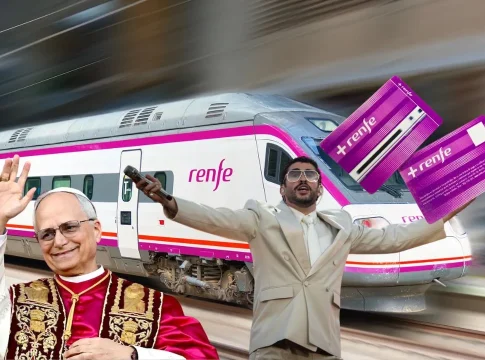 Imagen Bad Bunny, el papa y Ouigo. Imagen Bad Bunny, el papa y Ouigo.