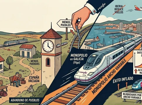 Imagen Renfe en Galicia. Diseñada con IA Imagen Renfe en Galicia. Diseñada con IA