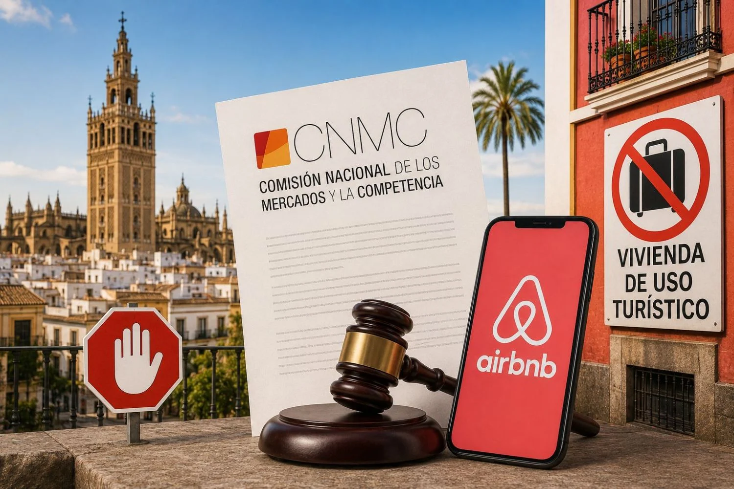 Imagen sobre los cambios de Airbnb en Sevilla. Generada con IA Imagen sobre los cambios de Airbnb en Sevilla. Generada con IA