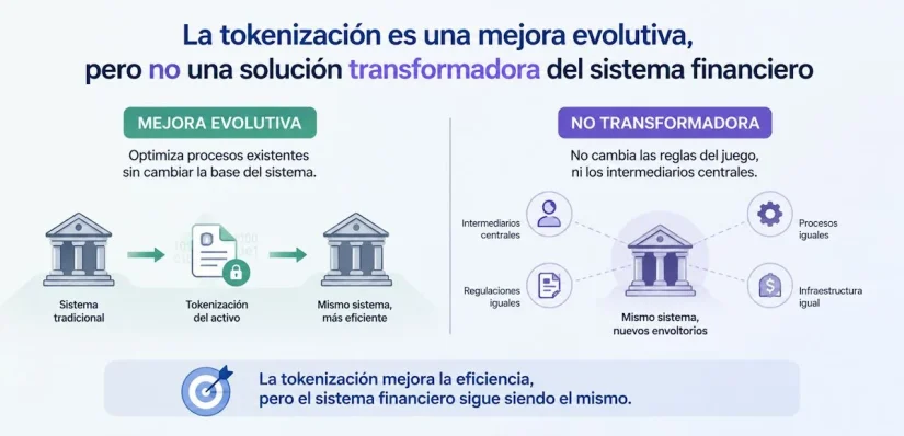 Blockchain ya trabaja para ti aunque no lo sepas: cinco cambios silenciosos que están transformando empresas y administraciones en España 1 Merca2 La tokenización es una mejora evolutiva, pero no una solución transformadora del sistema