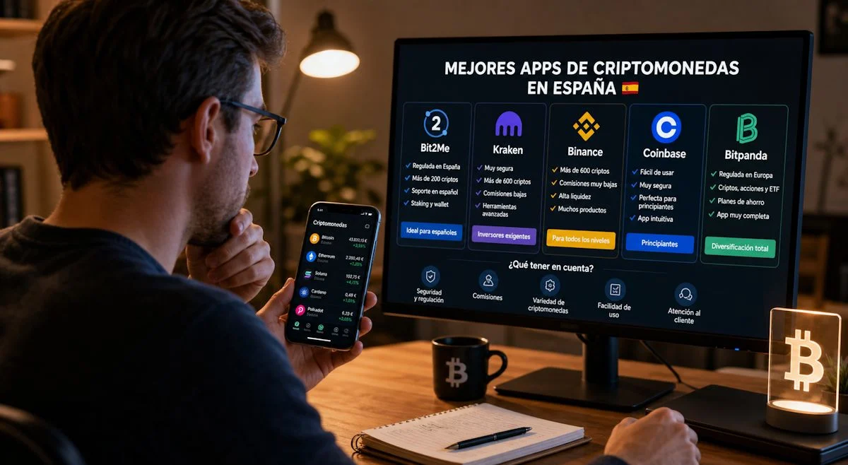 Estas son las mejores Apps de criptomonedas para un inversor español