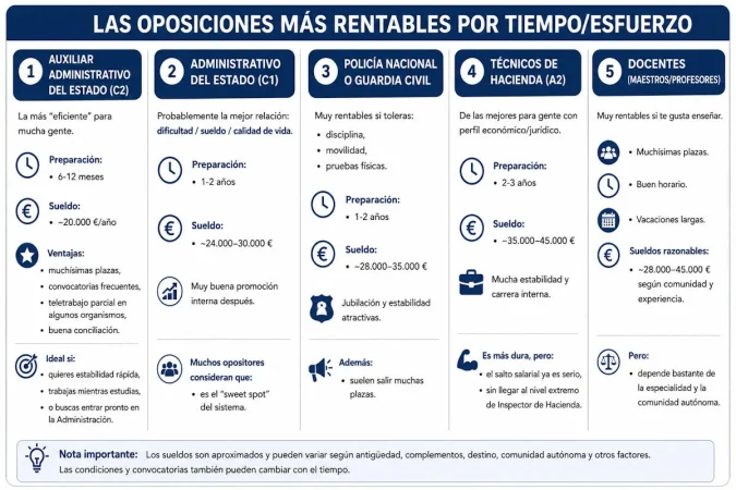 Las oposiciones se han convertido en el refugio económico de la clase media 2 Merca2 Imagen: Merca2 con IA