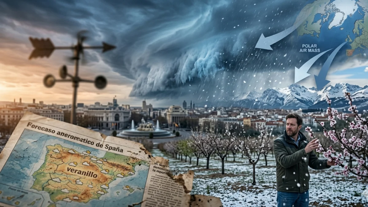 Giro radical del tiempo en España: el aire polar que trae nieve y un desplome térmico de 10 grados