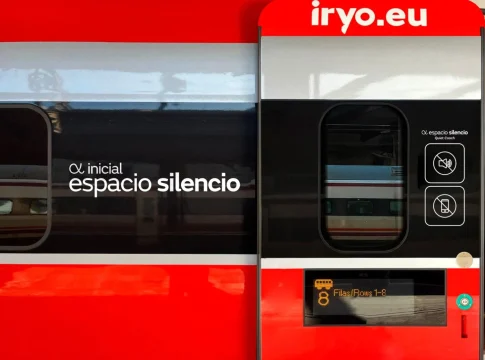 Bagón silencio iryo. Fuente Empresa Bagón silencio iryo. Fuente Empresa
