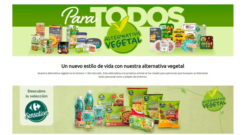 Alcampo, Carrefour, Mercadona, Lidl y Aldi, los supermercados más veganos de España este verano 2 Merca2 Carrefour alternativa vegetal