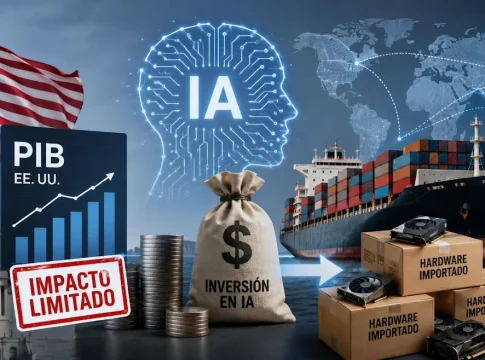 EE. UU.: la inversión en IA tiene un impacto limitado en el PIB porque el gasto se destina a hardware importado EE. UU.: la inversión en IA tiene un impacto limitado en el PIB porque el gasto se destina a hardware importado