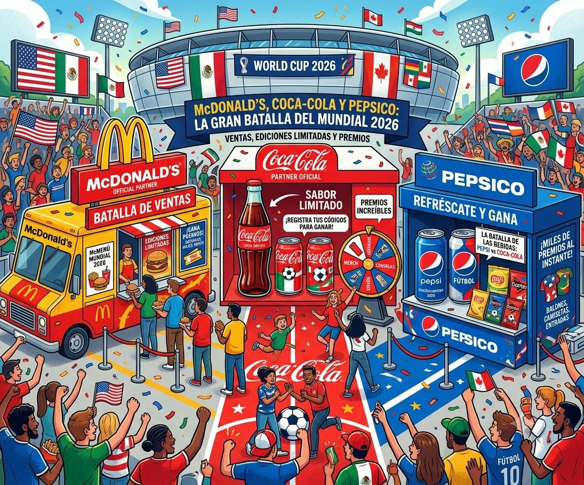 Coca-Cola, PepsiCo y McDonald's lanzan productos exclusivos del Mundial para conquistar a los aficionados Coca-Cola, PepsiCo y McDonald's lanzan productos exclusivos del Mundial para conquistar a los aficionados
