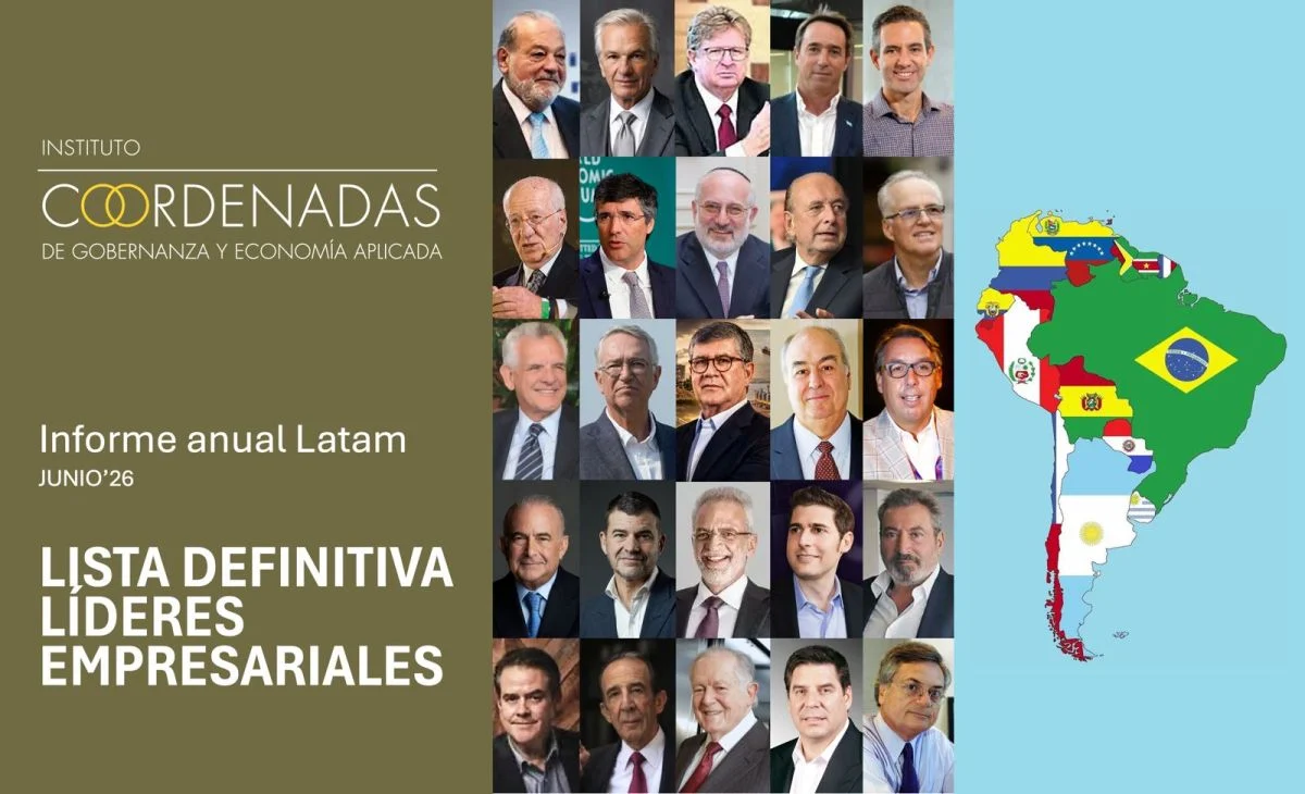 El Instituto Coordenadas identifica a los 25 empresarios más influyentes de América Latina en 2026