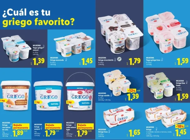 Lidl, Carrefour, Alcampo, Eroski y Aldi desatan una nueva guerra de precios para salvar la cesta de la compra en junio 3 Merca2 Lidl descuentoa yogures Merca2