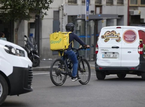 Repartidor de Glovo en Madrid. Fuente: Agencias Repartidor de Glovo en Madrid. Fuente: Agencias