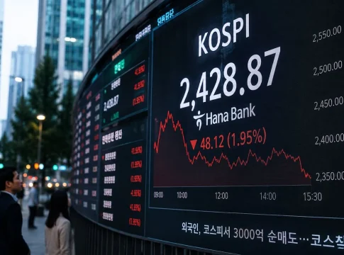 Imagen: Caídas en la Bolsa de Seul Imagen Merca2 con IA Imagen: Caídas en la Bolsa de Seul Imagen Merca2 con IA