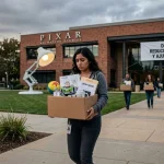 La paradoja de Pixar: tras salvar la taquilla de Disney, la casa del ratón 'castiga' al estudio con cientos de despidos 2 Merca2 Despidos en Disney y Pixar. Imagen diseñada con IA