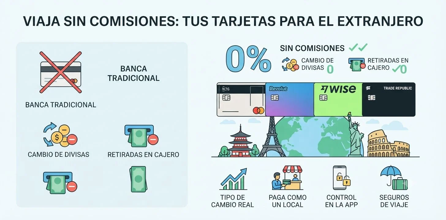 Las tarjetas de los bancos tradicionales tienen un problema frente a Revolut, Wise y N26